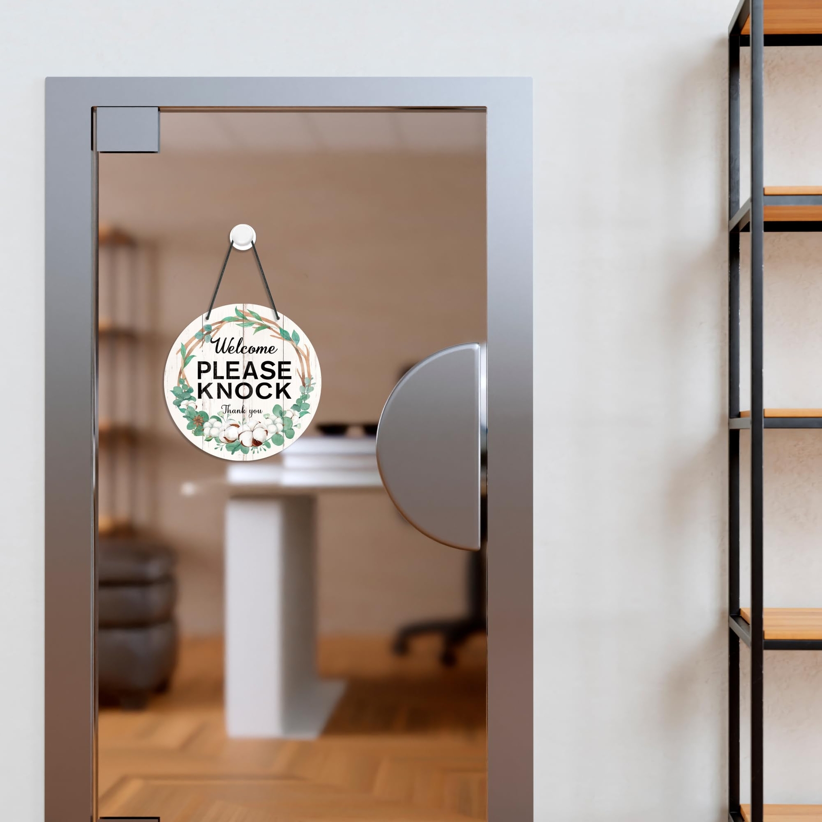 Office Sign Round PVC Door Hanger 9in In Session & Do Not Disturb Welcome & K…