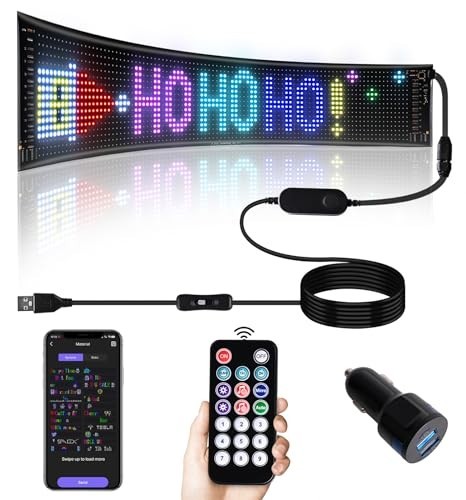 Programmable LED Car Window Sign Bluetooth App Control Custom Text Display