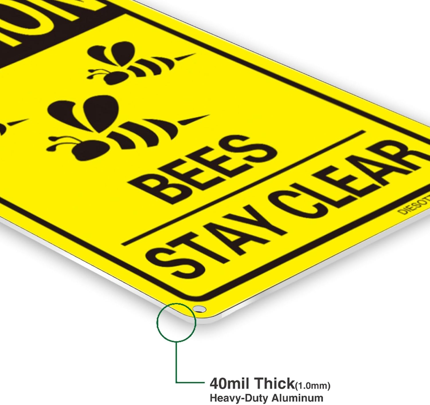 2 Pack Caution- Bees Stay Clear Signs, 10X7 Inches Aluminum Sign, Fade Resistant