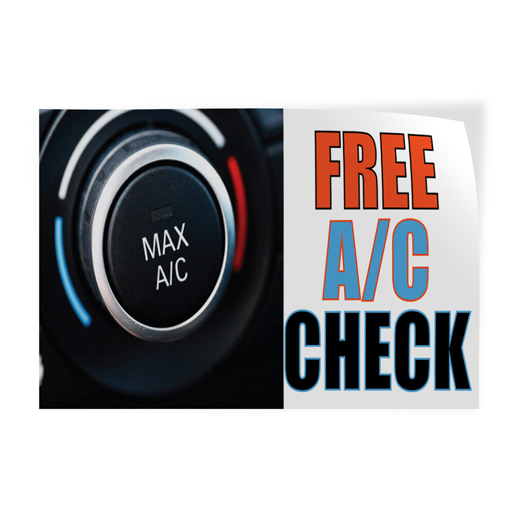 Decal Stickers Free A C Check Advertising Printing B Vinyl Store Sign Label