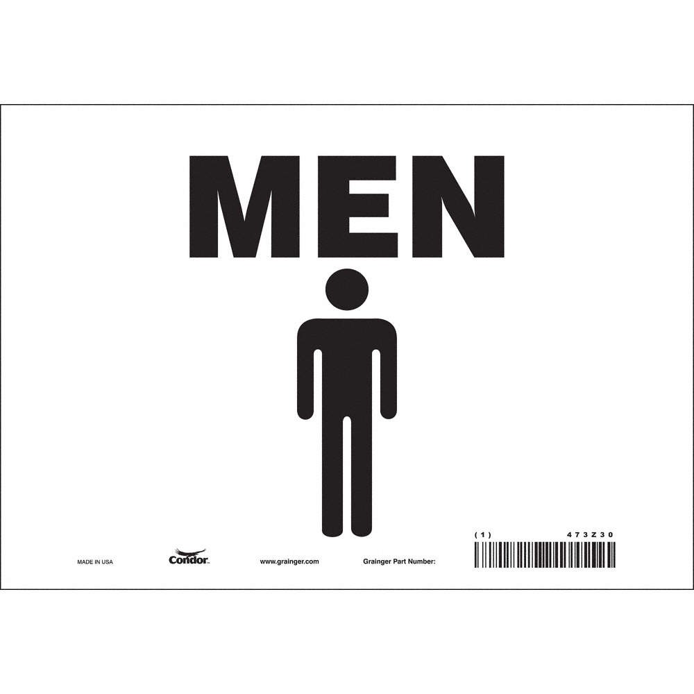 CONDOR 473Z30 Safety Sign,7 in x 10 in,Vinyl 473Z30