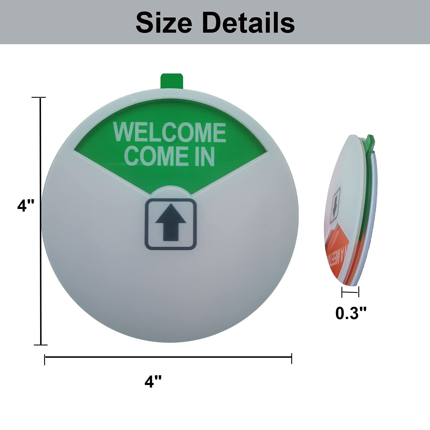 Privacy Door Sign, Welcome Come In/In a Meeting/Out of Office/Office/Conference