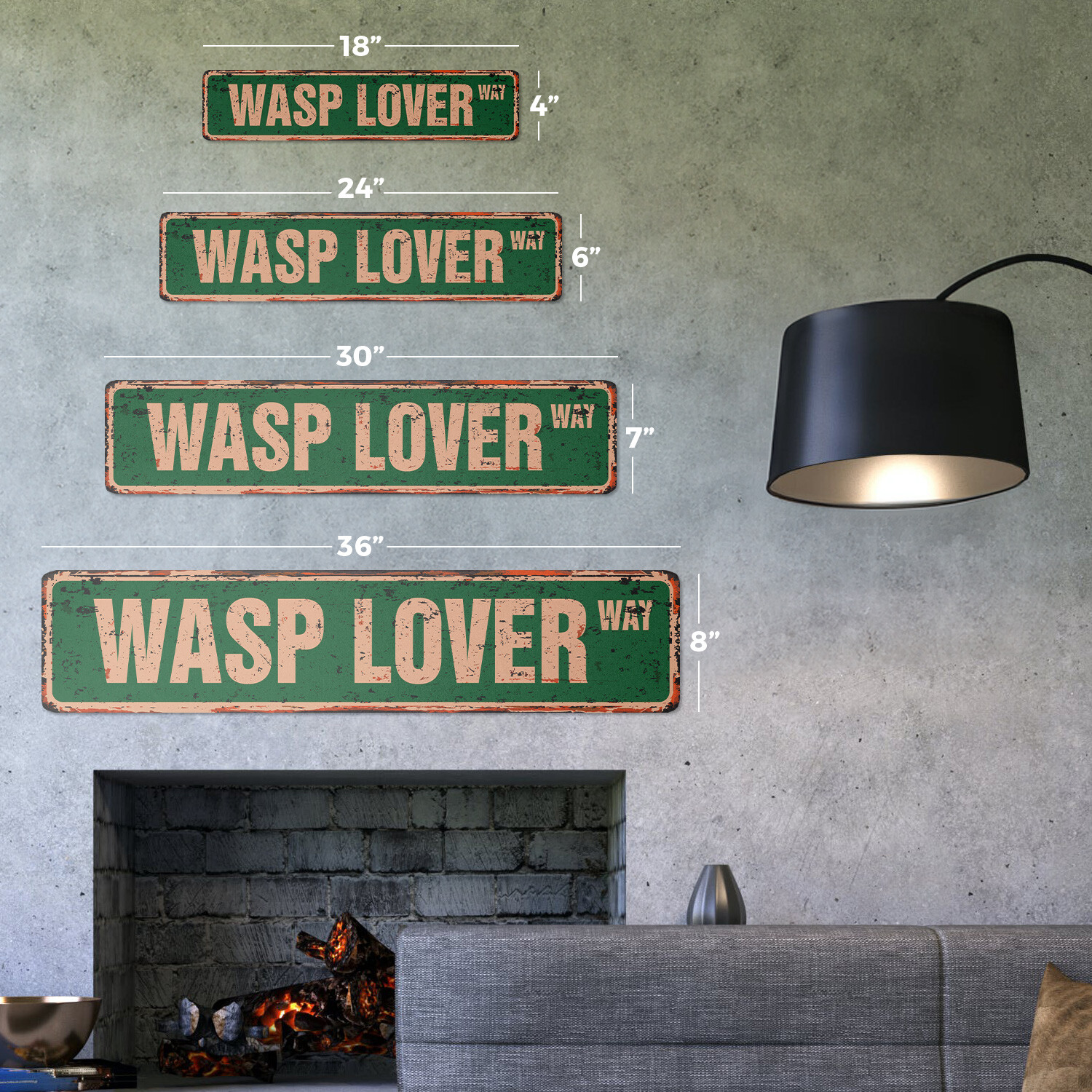 WASP LOVER Vintage Street Sign stinger bee insect bug outdoors| Indoor/Outdoor