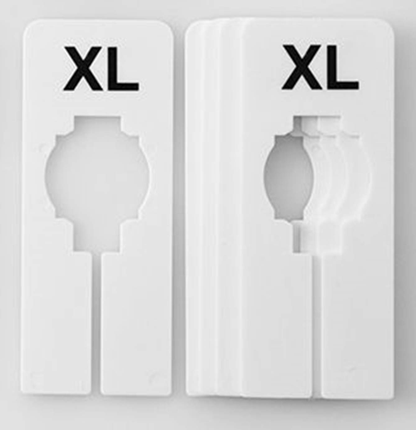 NAHANCO QSDWBKIT3, White Rectangular Clothing Size Dividers with Black Print …