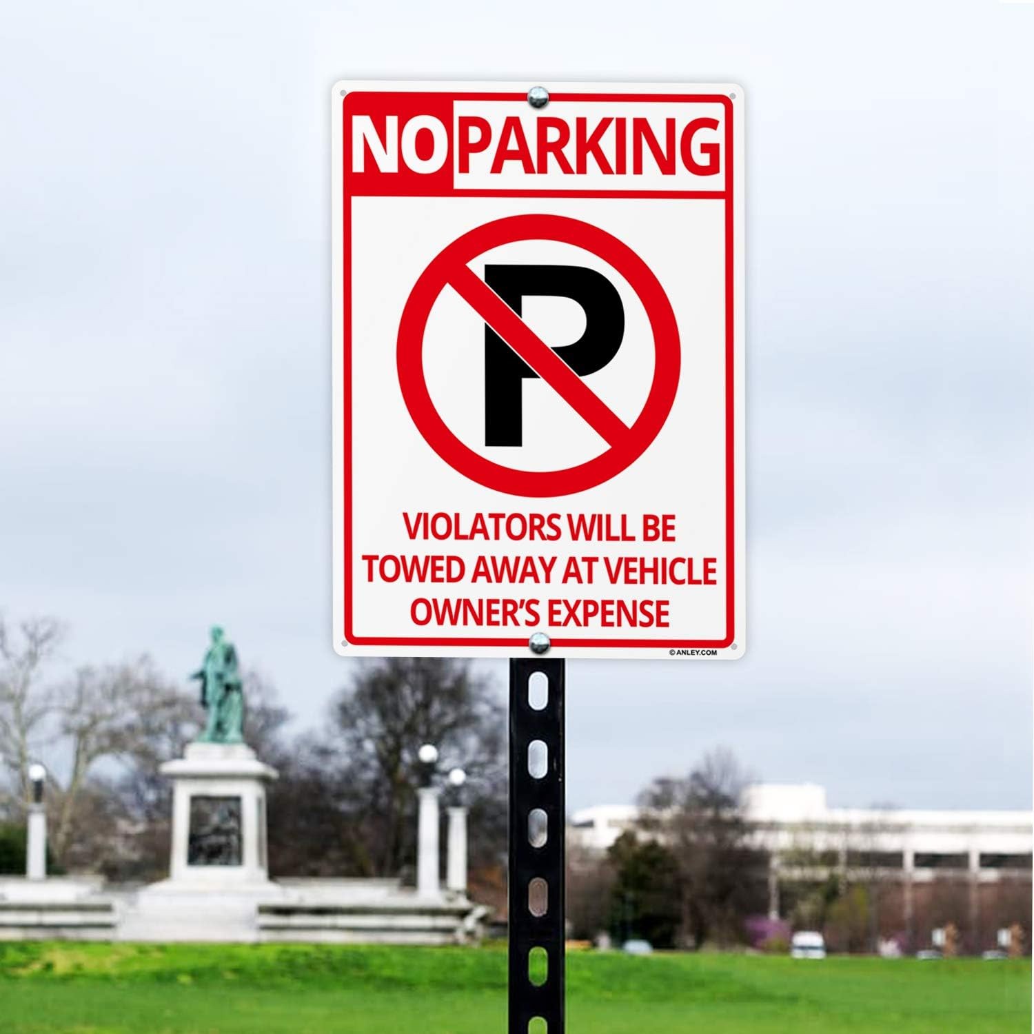 Anley 2 Pack No Parking Sign – Rust-Free Weatherproof Aluminum Warning Signs
