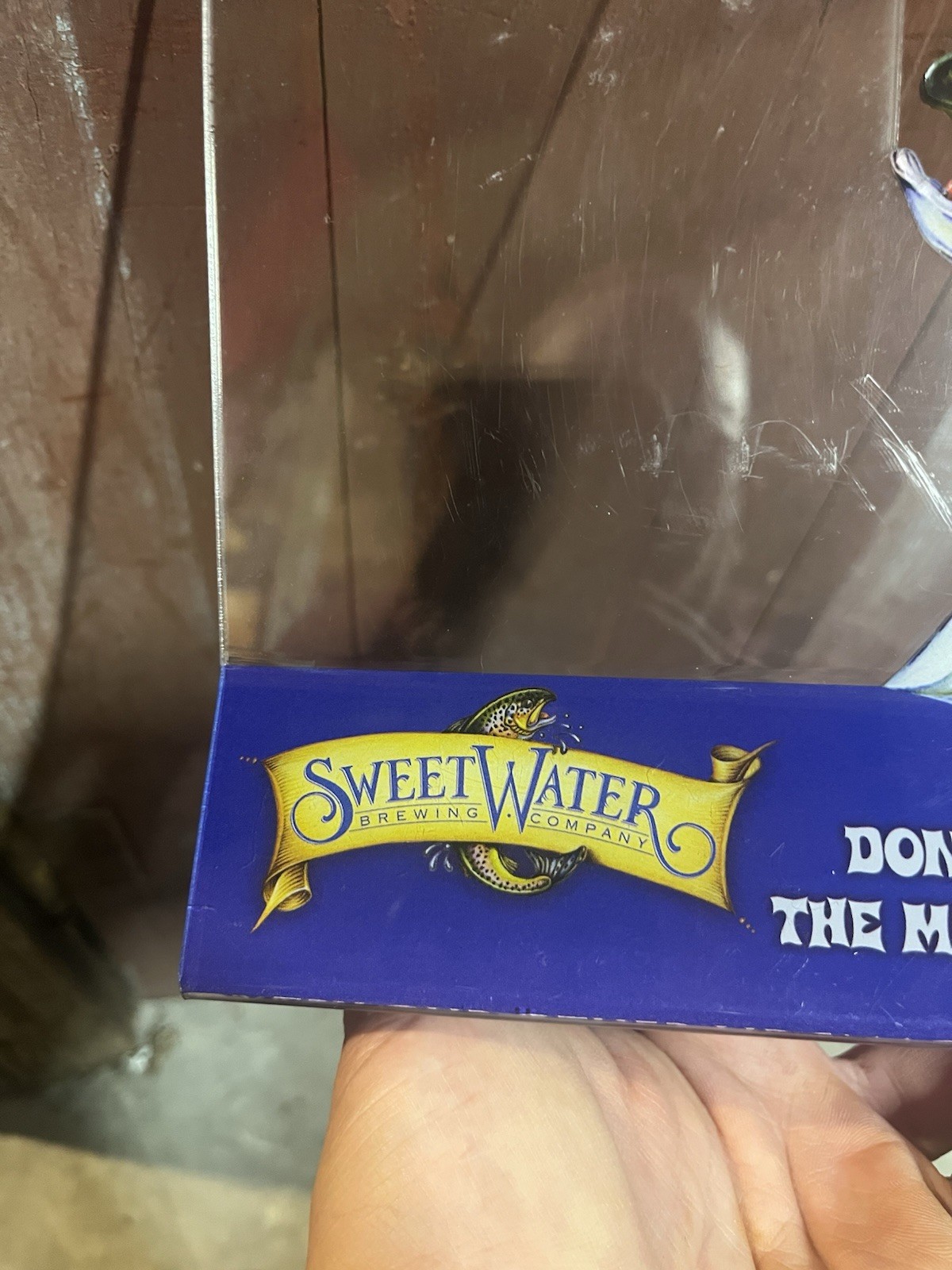 Sweetwater Brewing Co Trout Acrylic Restaurant Sign Holder Beer Bar Menu Stand