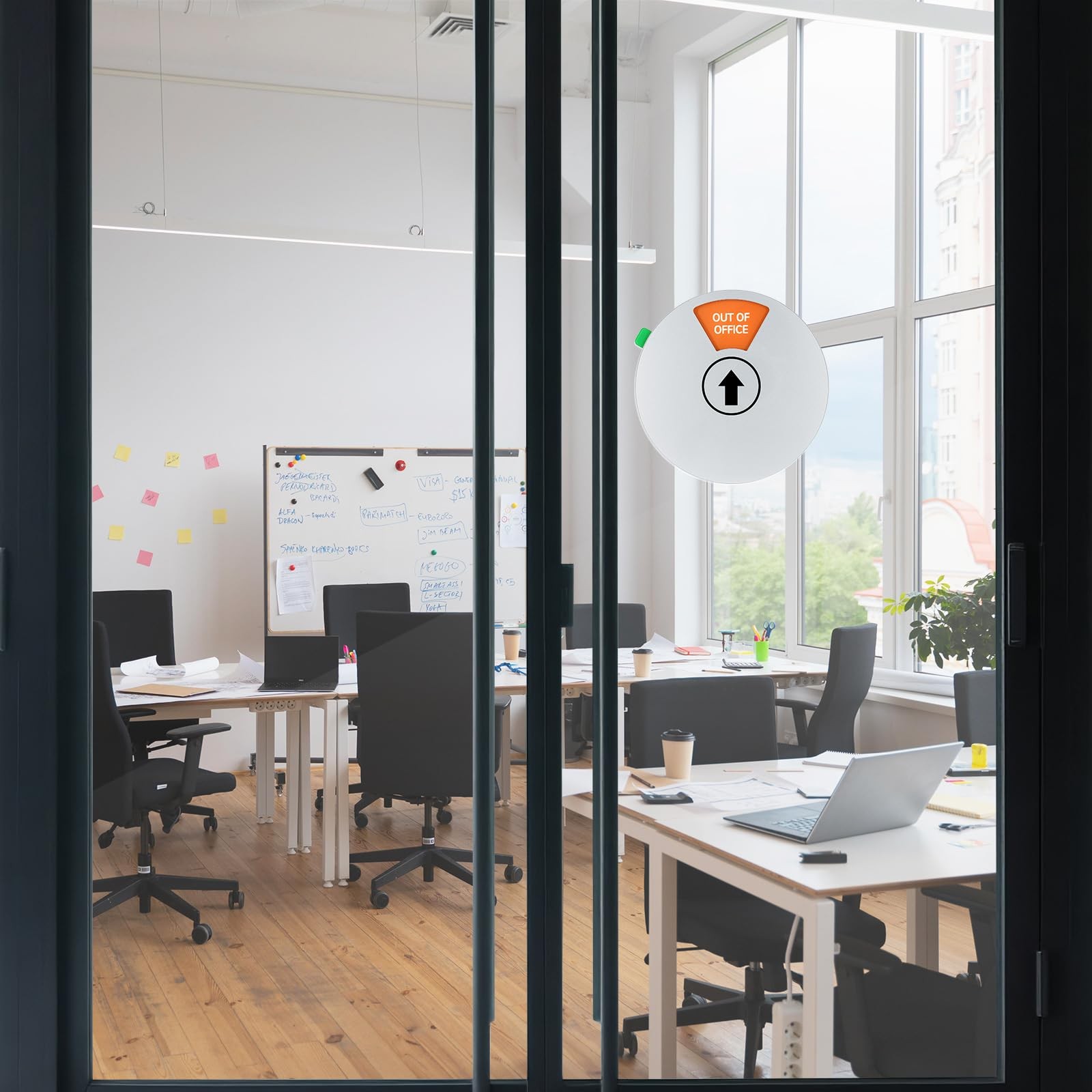 Office Door Sign, White Rotating Status Door Sign with 6 Options – Do Not Dis…