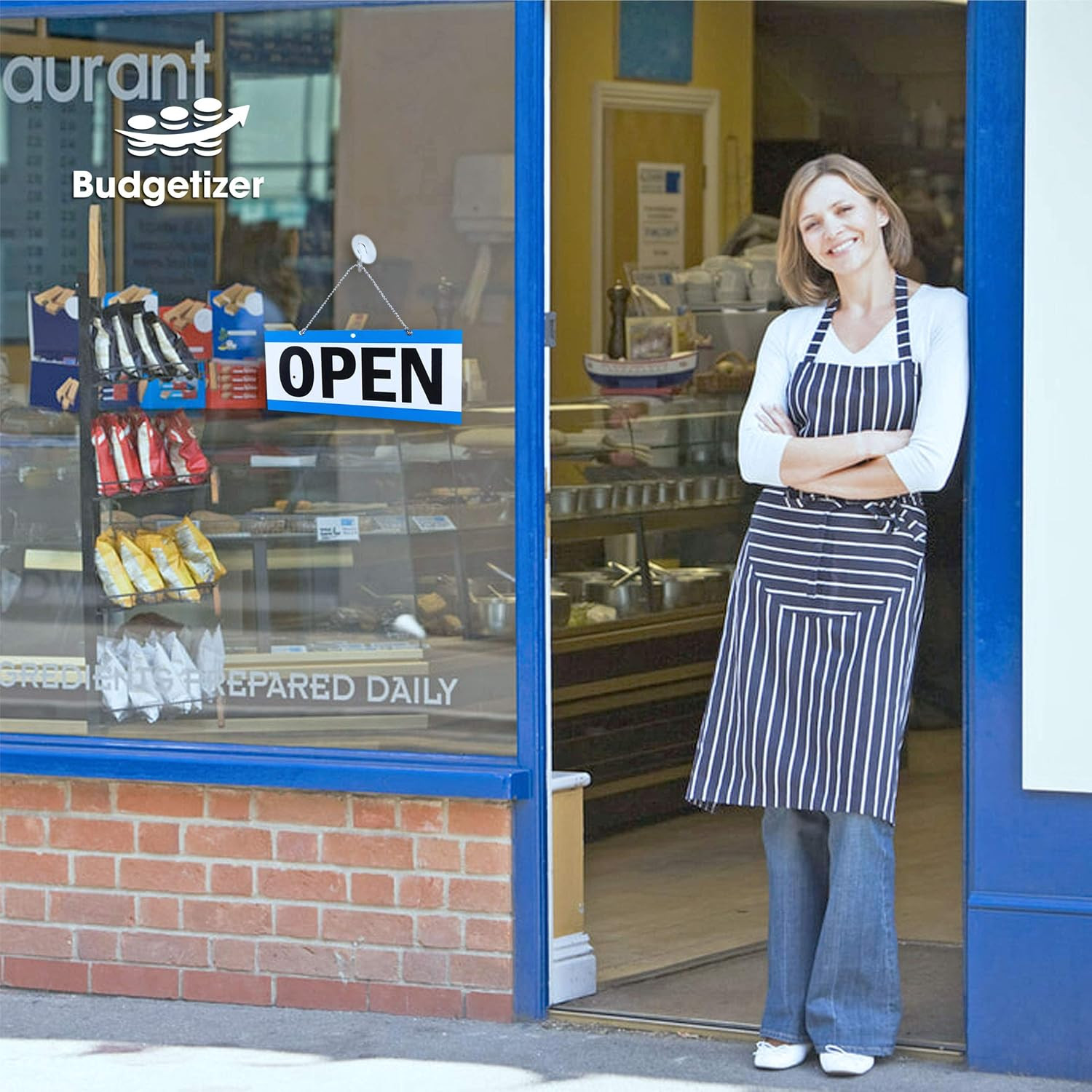 Business Hour Open Closed Sign with Suction Cups – Be Back Sign with Clock