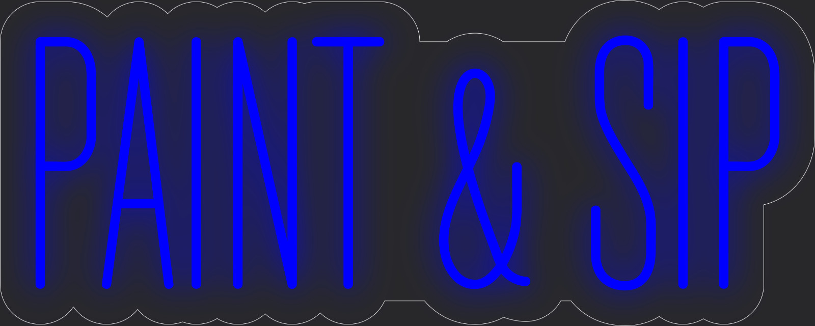Paint sip Neon LED Sign Business Wall Decor Lighted Store Sign 24 x 9 in.