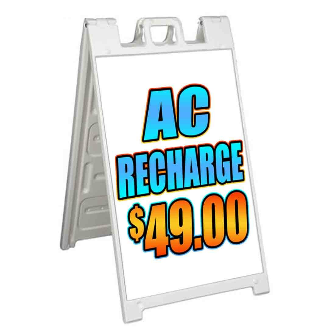 AC RECHARGE $49.00 Signicade 24×36 Aframe Sidewalk Sign Banner Decal AIR