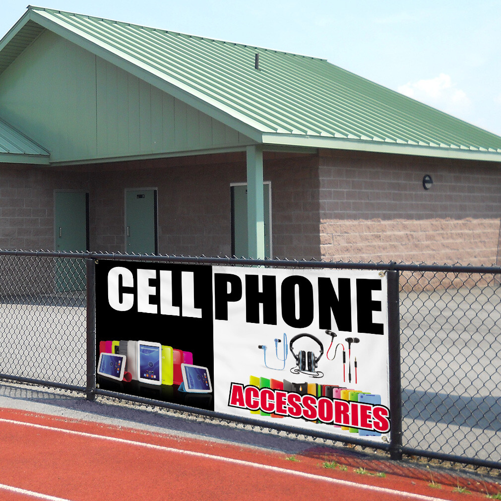 Vinyl Banner Multiple Sizes Cell Phone Accessories Business A Retail Outdoor