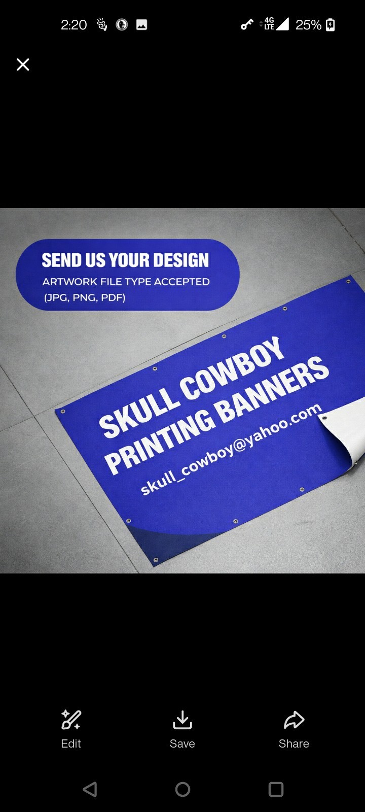 36″x 120″ Custom Vinyl Banner-13oz Premium Matte Vinyl *Design Ready Files Only*