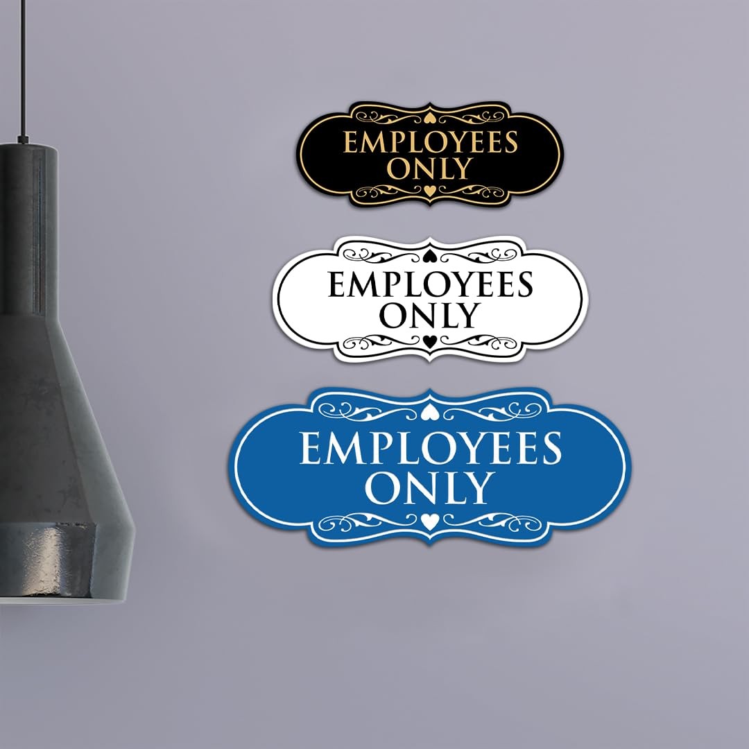 All Quality Designer Employees Only Sign Easy Installation Office Or Business