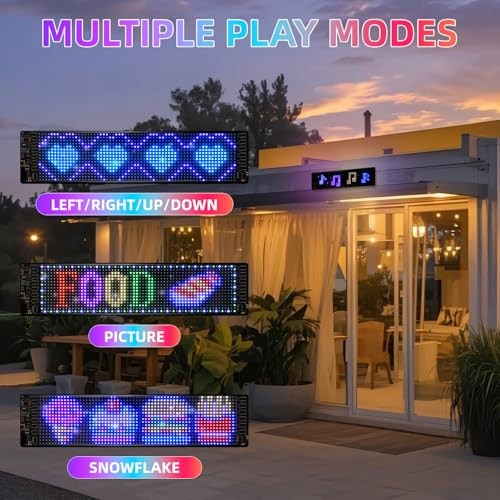 Programmable Scrolling LED Sign USB APP Control Flexible Digital Display 14.7 In