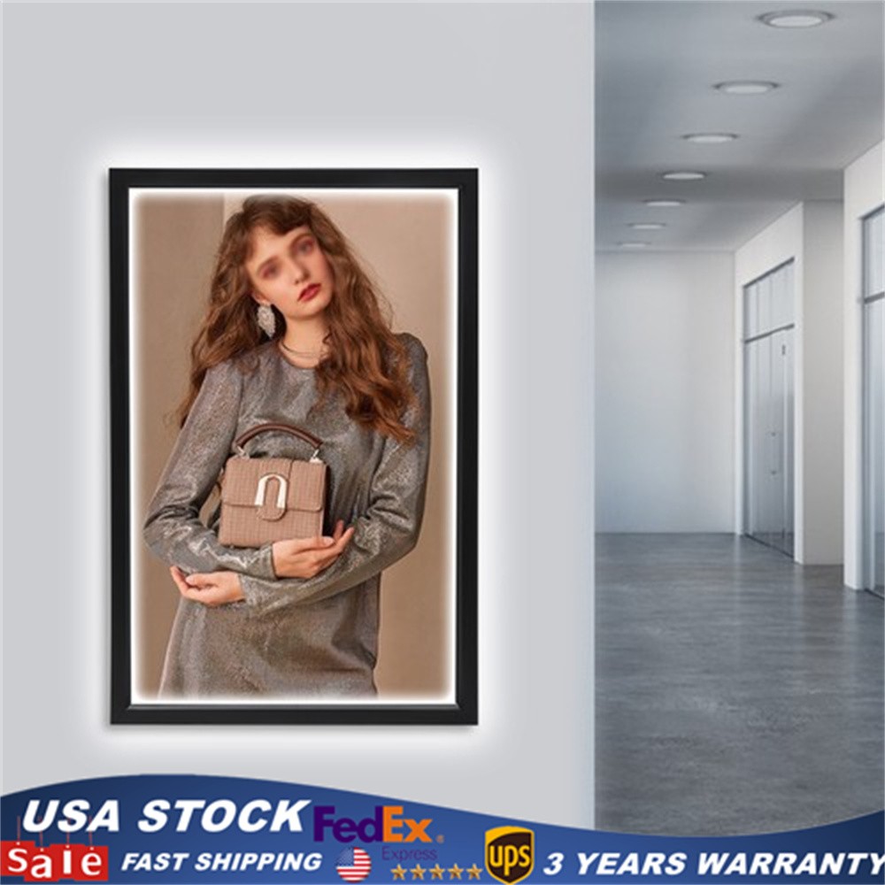 LED Light Box Restaurant Supermarket Movie Poster Display Frame Menu Sign Board
