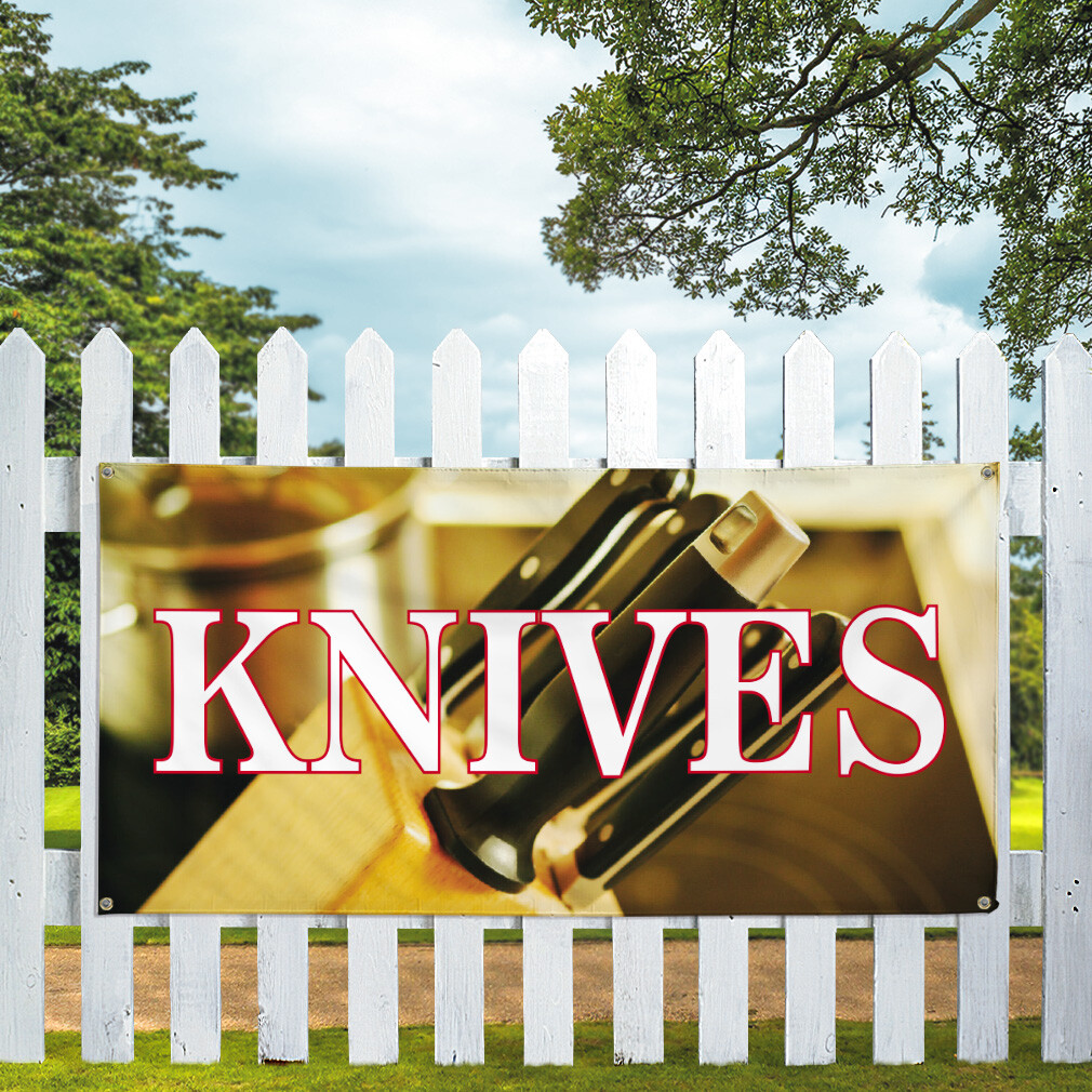 Vinyl Banner Multiple Sizes Knives Outdoor Advertising Printing Business Outdoor