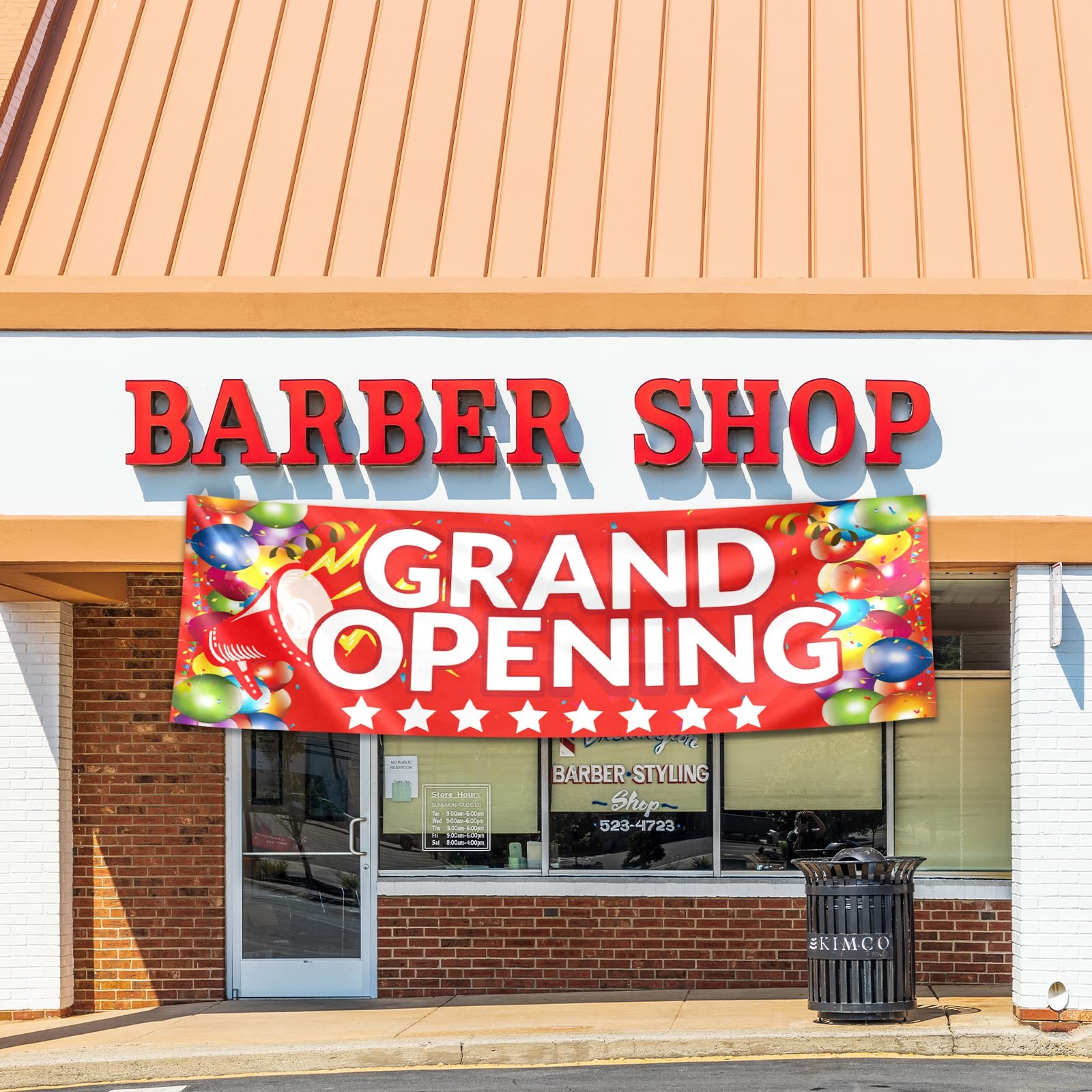 Grand Opening Banner, 3 x 10 ft New Store Grand Opening Sign and Rope, Oxford Cl