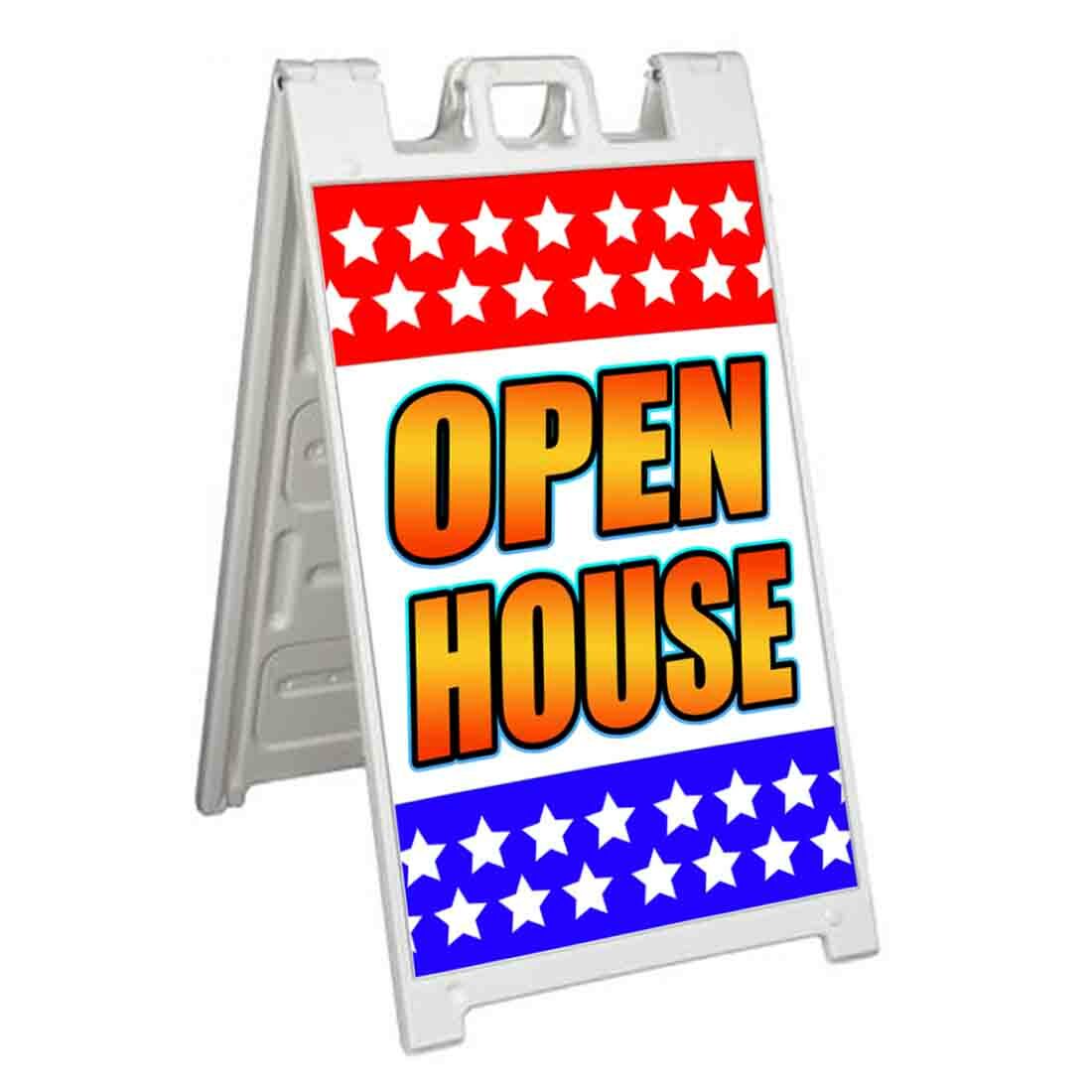 OPEN HOUSE Signicade 24×36 Aframe Sidewalk Sign Banner Decal REAL ESTATE