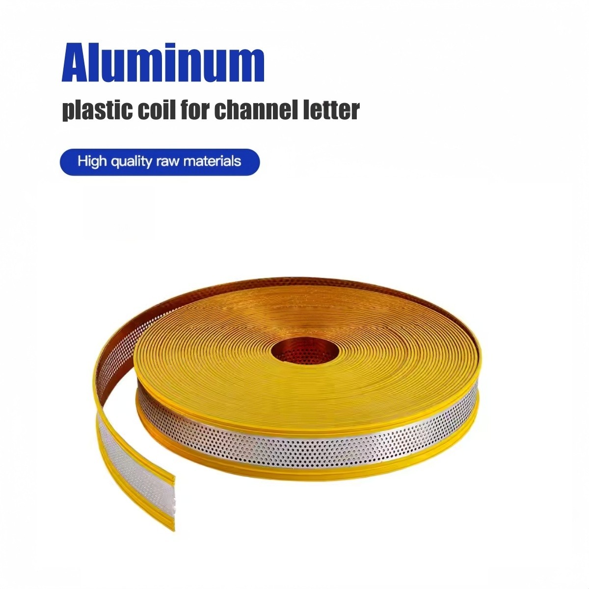 108ft Aluminum Coils for Channel Letter w/ Perforated Punching Trim Cap w/ Edge