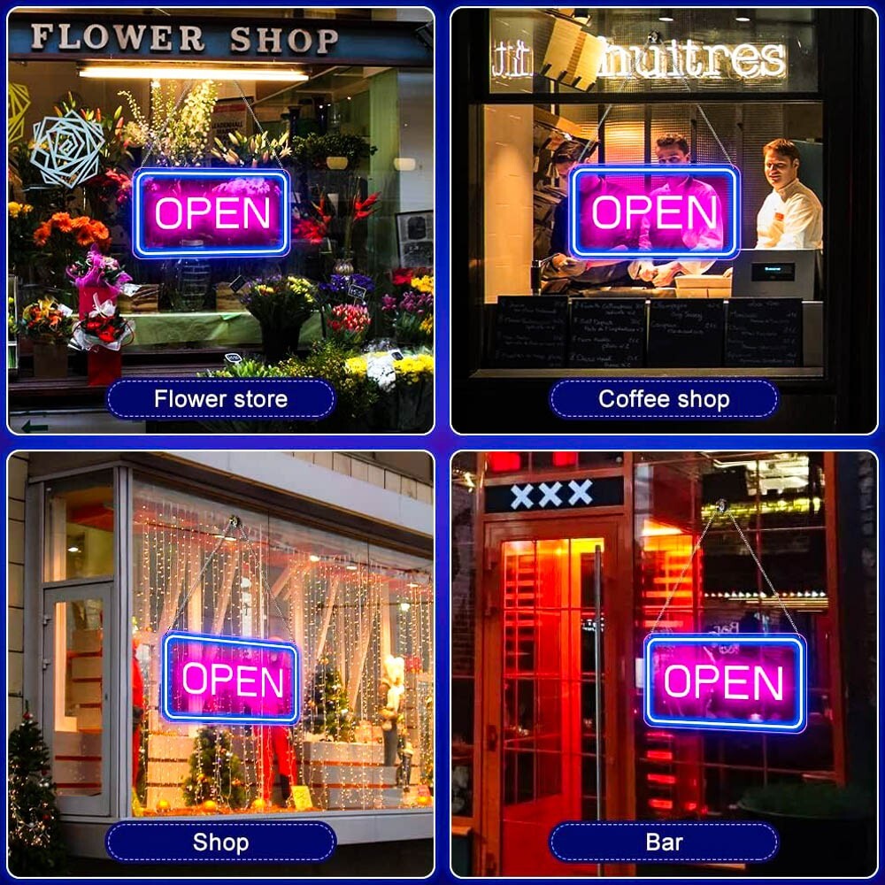 Waterproof Neon Open Bar Arrow Sign for Outdoors: Vertical LED Neon for Business