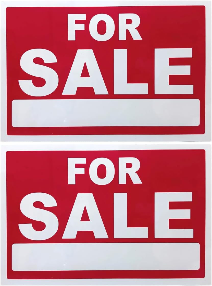 For Sale Sign 20 X 30 CM (7.87IN X 11.8IN) – 2 PC