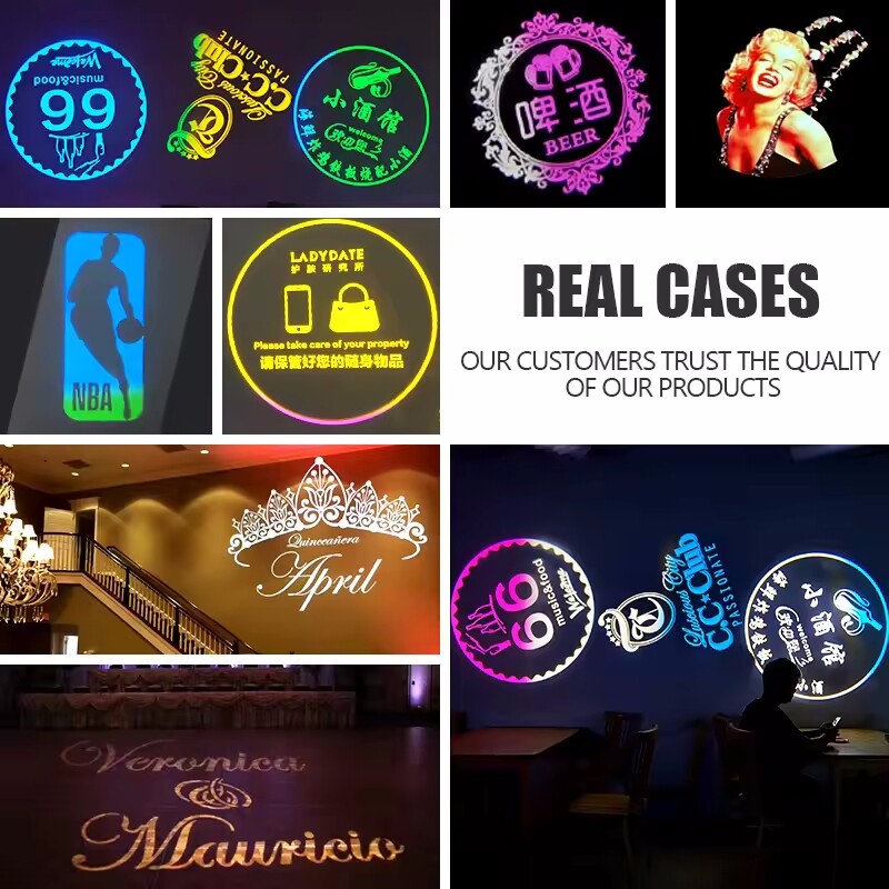 15W-110W Waterproof Dynamic Color Changing Wedding Light Logo Gobo Projector