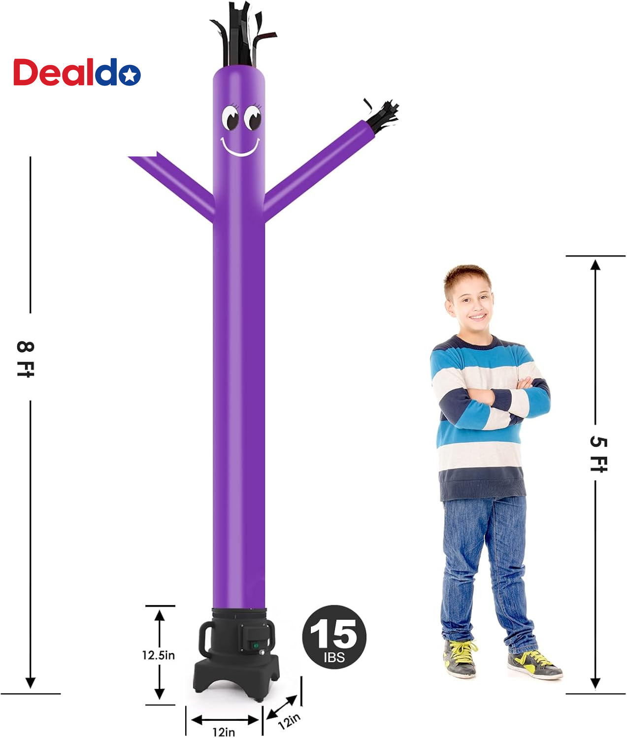 8FT Fly Puppet Dancer with 1/3Hp Blower Complete Set (Purple)