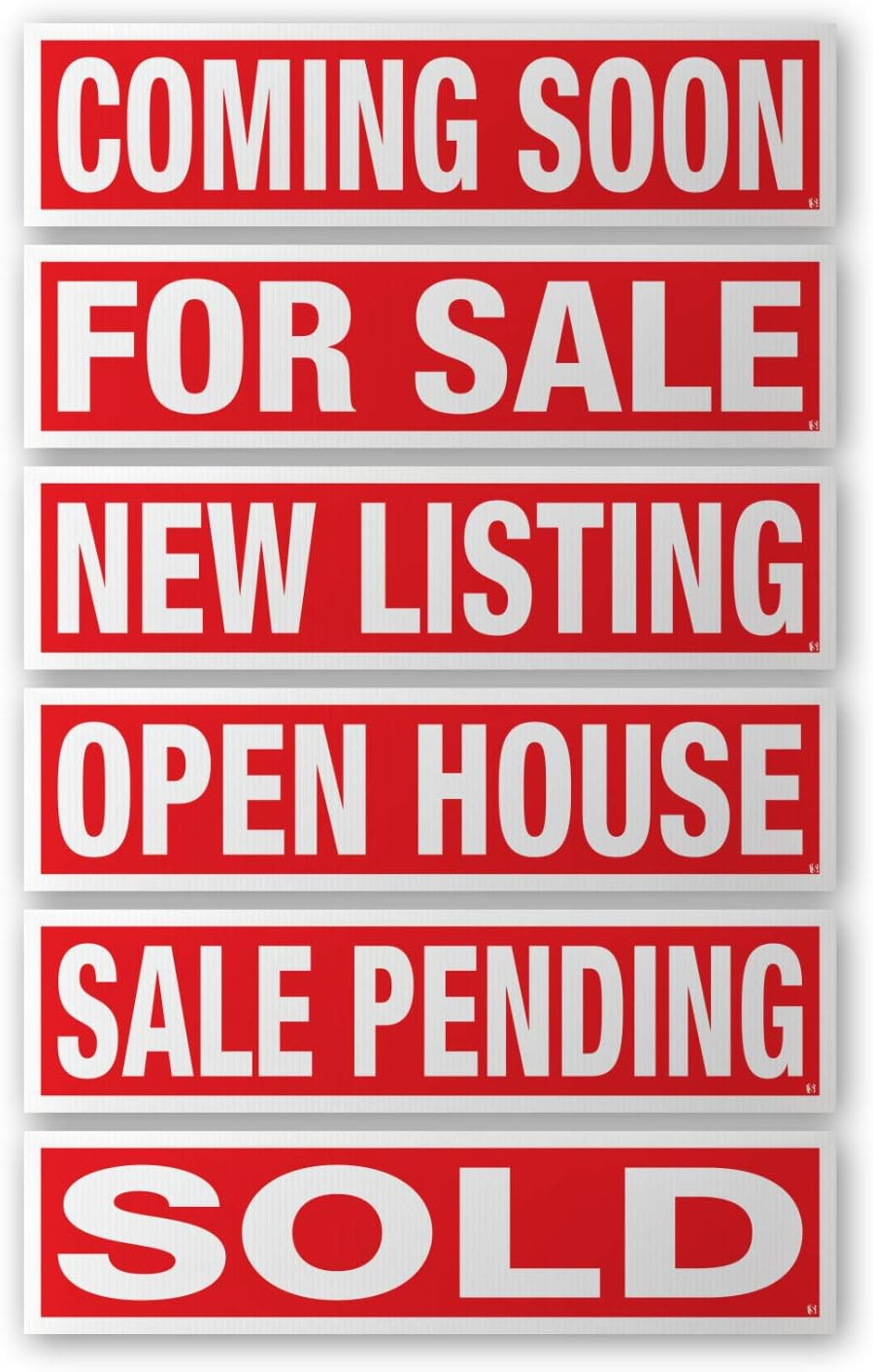 | Real Estate Sign Rider Kit, 6X24 Inch | Sold, Coming Soon, New Listing, Open H
