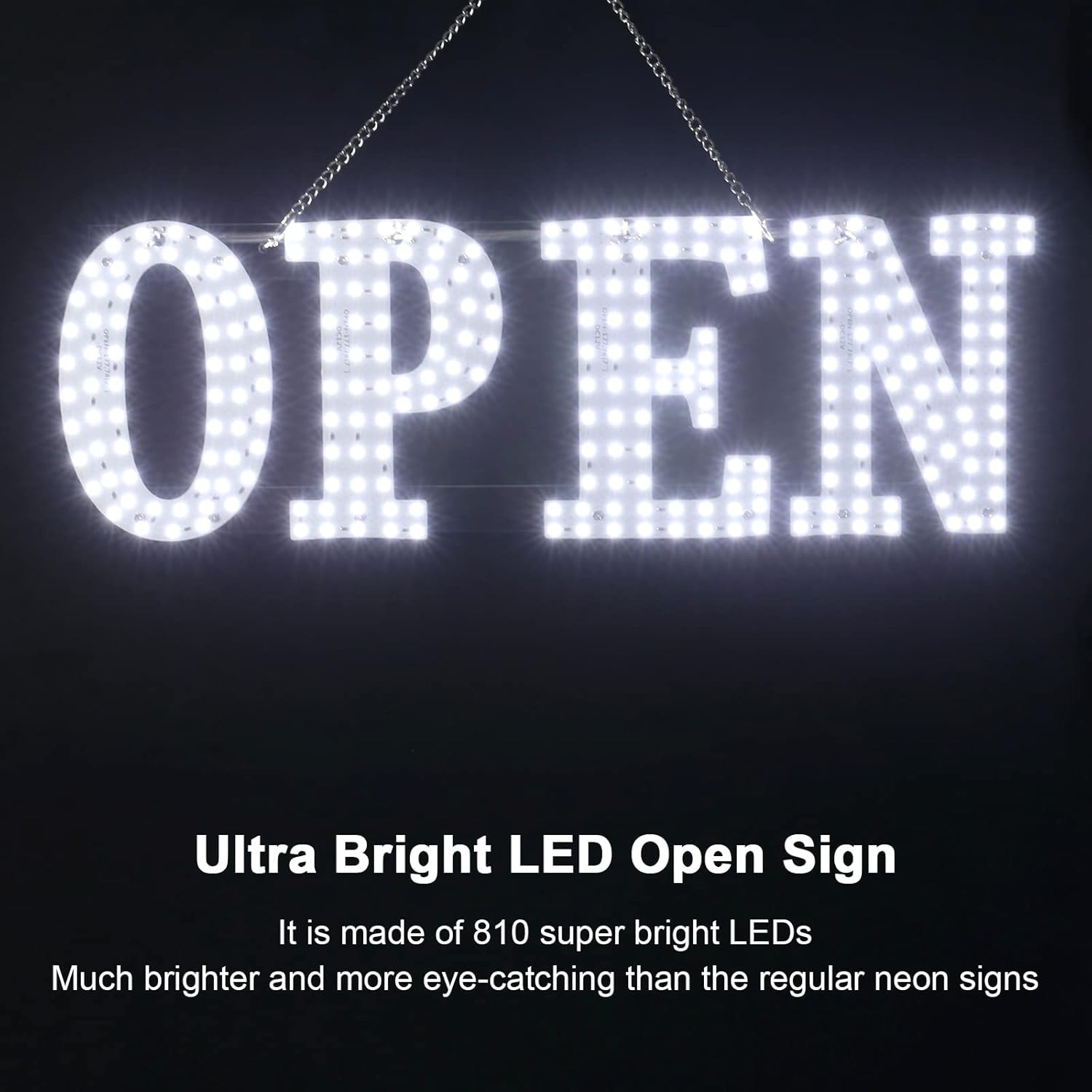 40″X14″ Extra Large LED Open Signs for Business with Remote Controlled, 10 Level