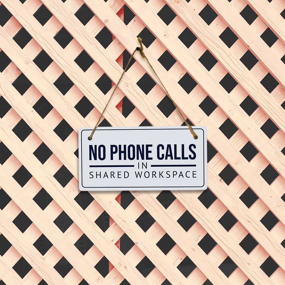 Keep Office Clutter-Free Tidy Desk Policy 5×10 Hanging Plus Sign | Office Decor