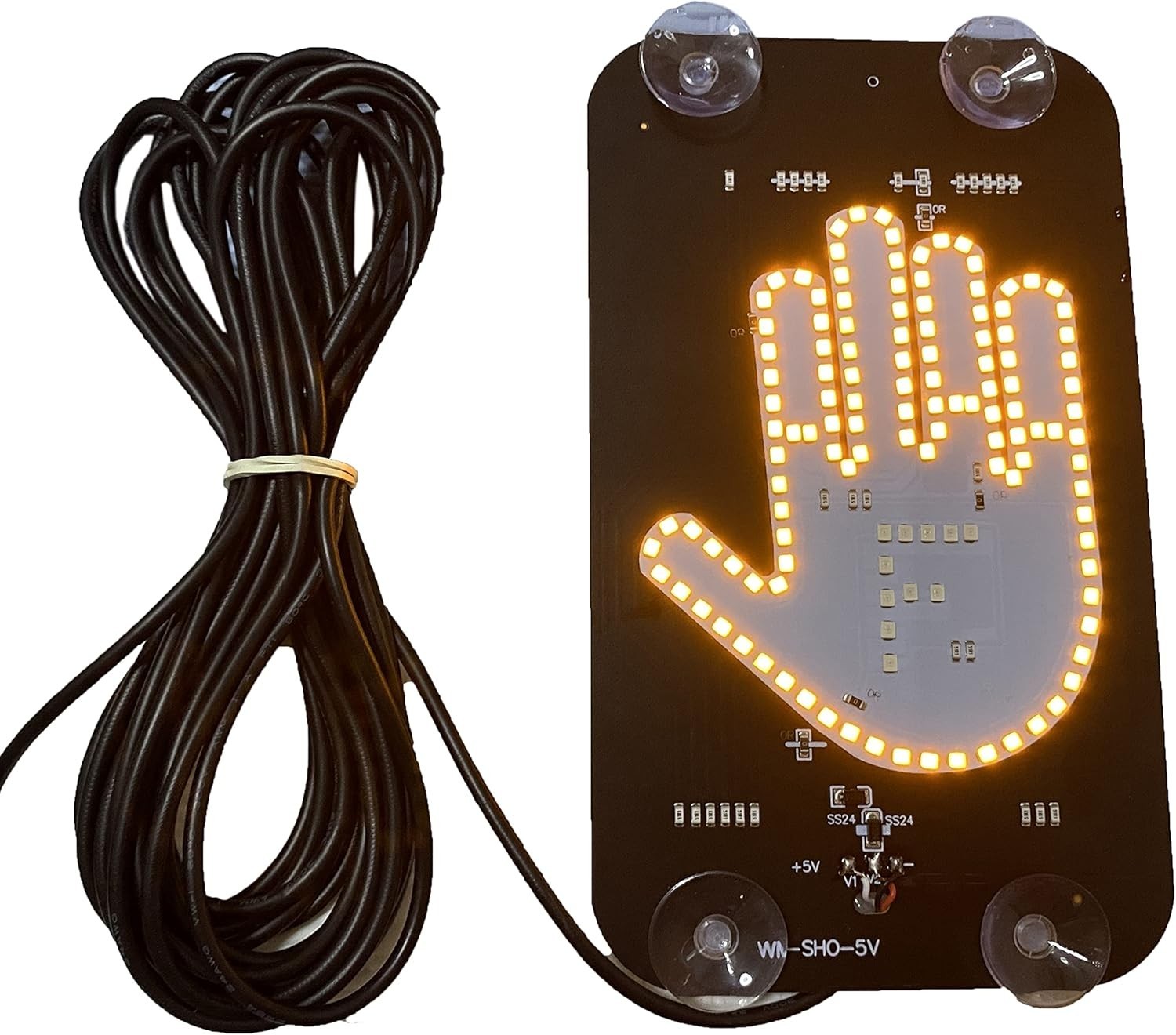 LED Middle Finger Sign for Car, Truck, Thank You Lights, Thumb Up Down Light, Co