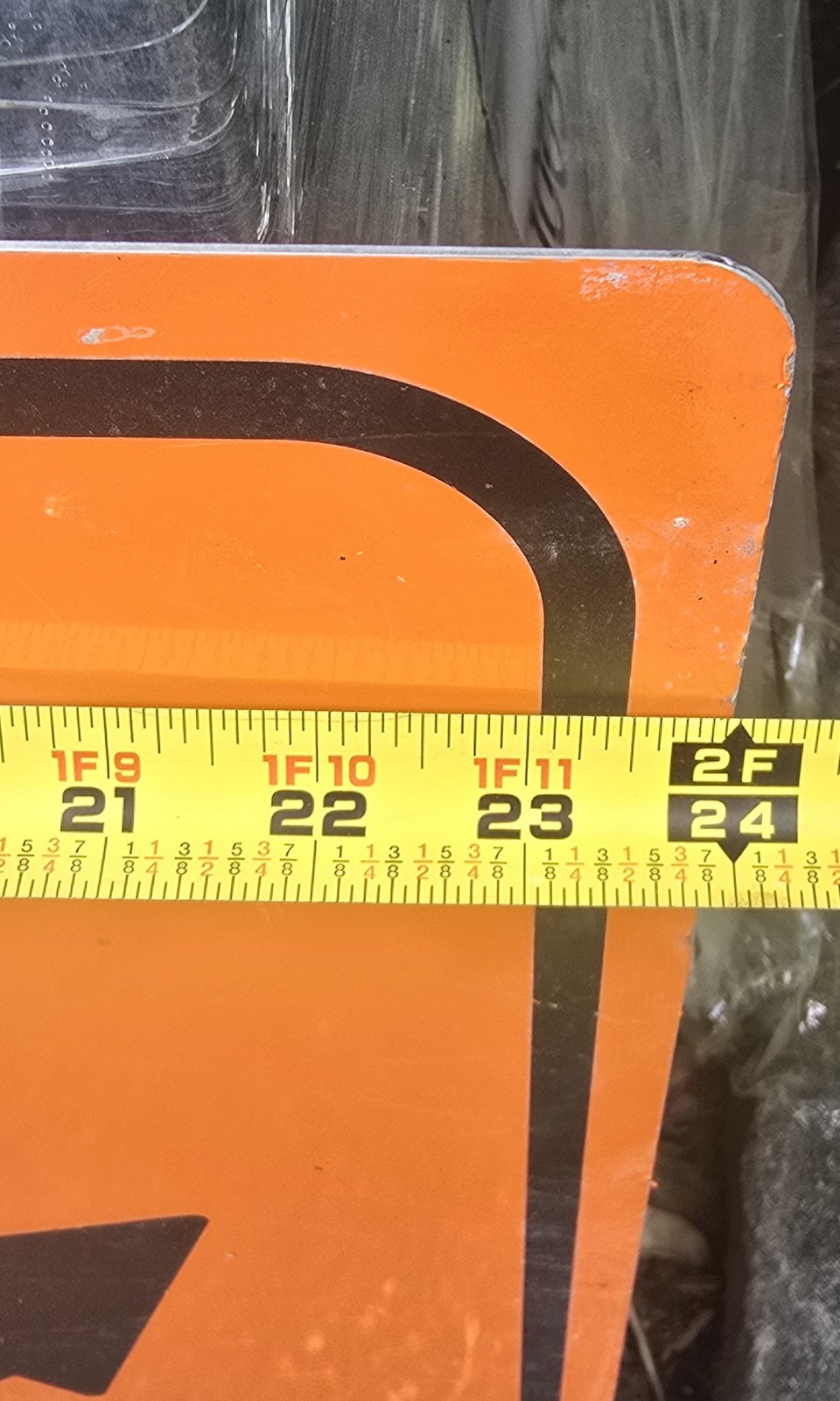 Bicycle Right Arrow Orange Reflective 24″ Street Sign Bike Lane Construction #2