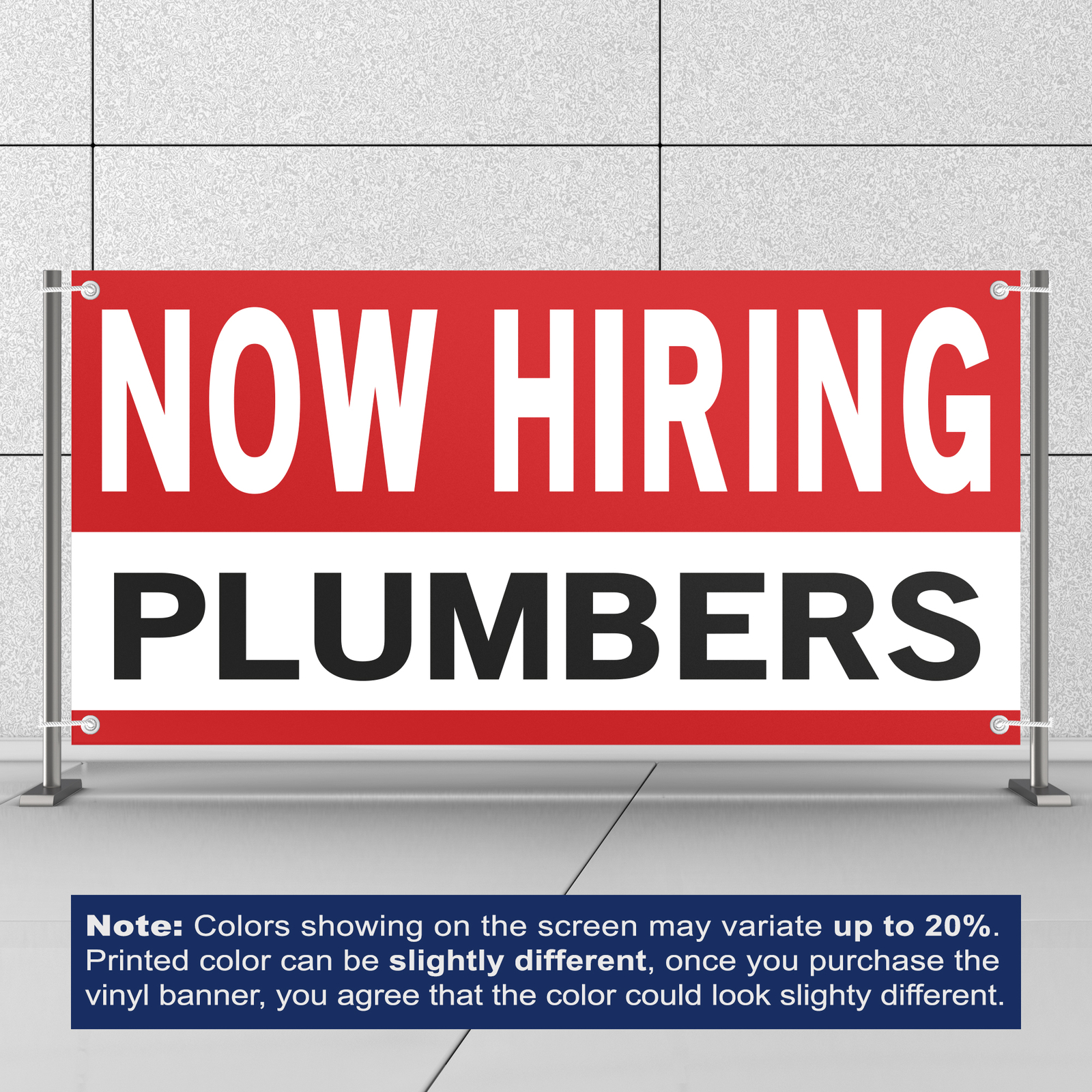 Now Hiring Plumbers 13 oz Heavy Duty Vinyl Banner Jobs Available Help Wanted