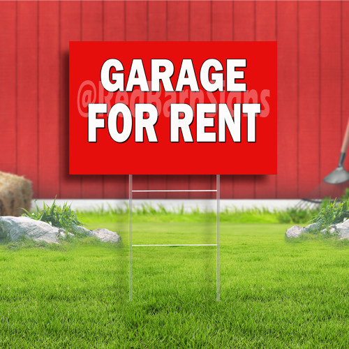 Garage For Rent Coroplast Sign Plastic Indoor Outdoor Yard Sign FREE SHIPPING