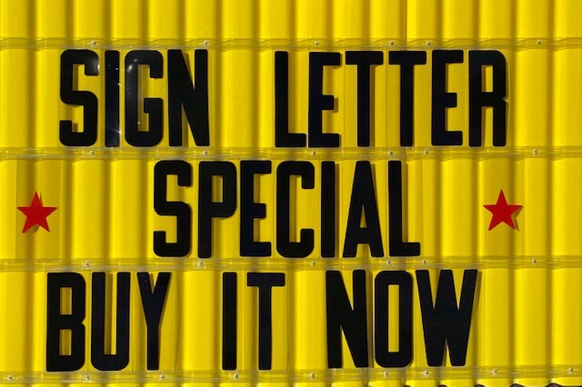 New 8″ Changeable Flexible Plastic Letters for Outdoor Portable Signs