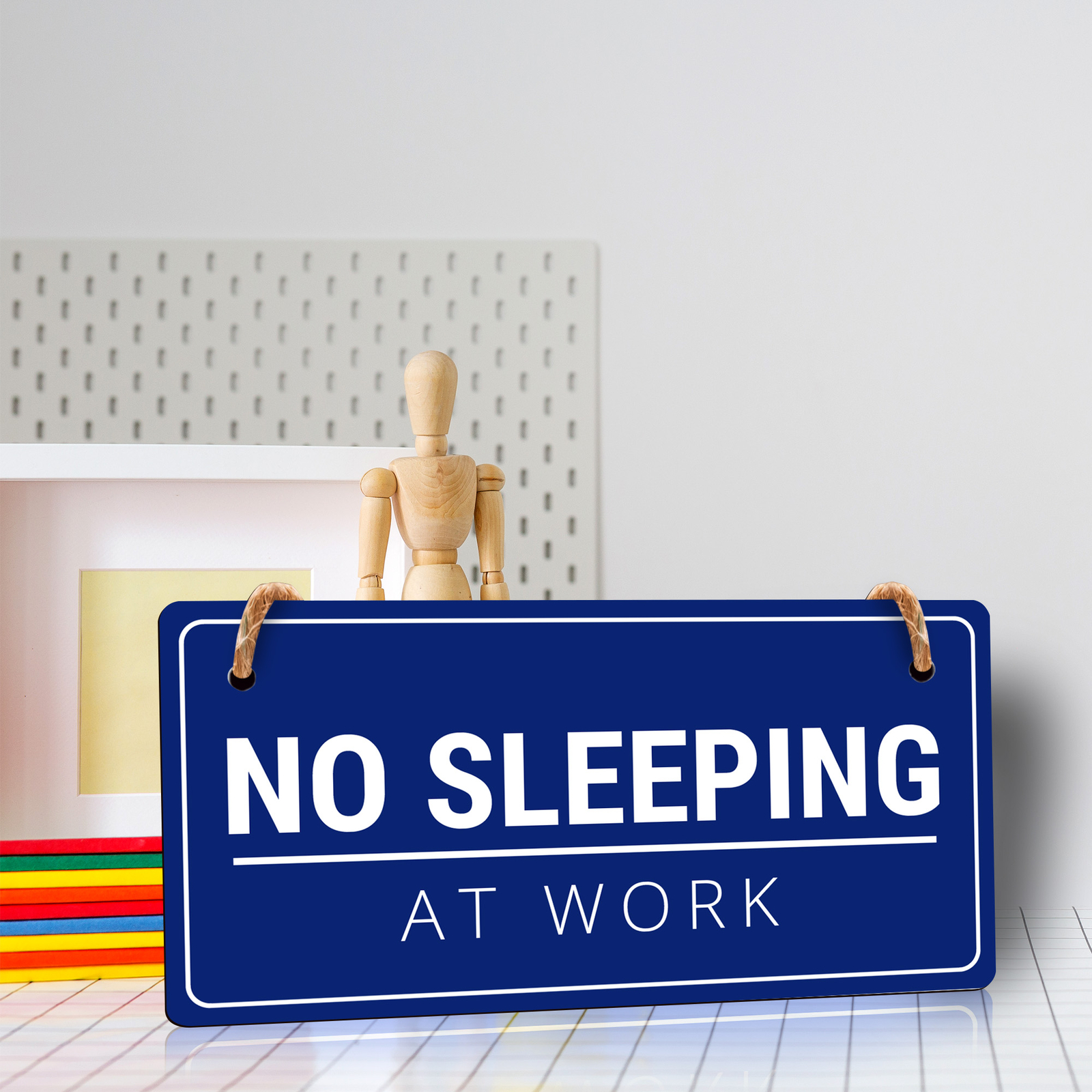 Keep Office Clutter-Free Tidy Desk Policy 5×10 Hanging Plus Sign | Office Decor
