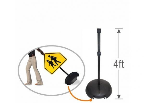 Magic Master Tip’n Roll Portable Pole Sign, H-4592-Base – BASE ONLY 🔥New🔥