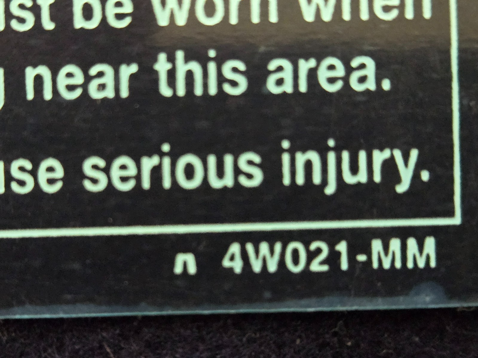 WARNING Moving High Temperature Surface Sign Or Decal 5 Pieces
