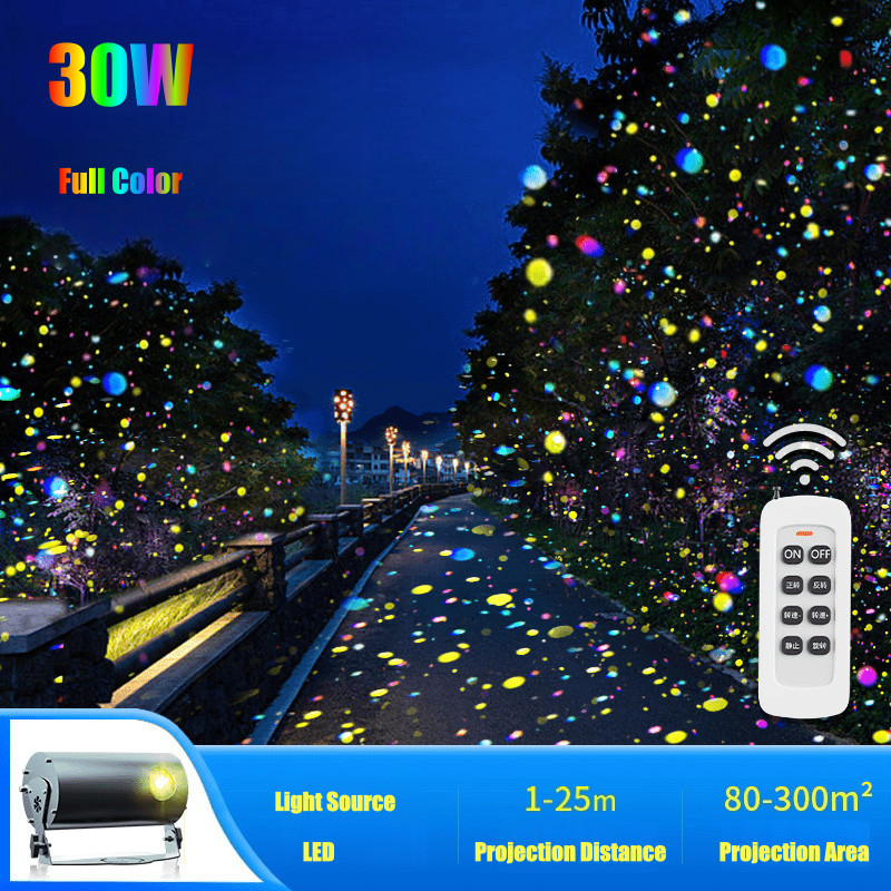 30W Outdoor Dynamic Firefly LED Starry Sky Projection Light For Home Garden Deco