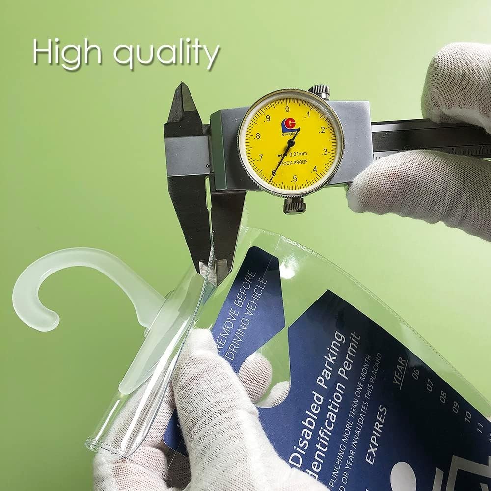 Clear Handicapped Placard Holder with Large Hanger – Perfect for Easy Transfers