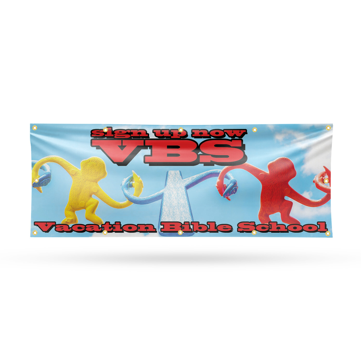 VBS Sign Up Now Vinyl Banner Sign with Metal Grommets Heavy-Duty Single-Sided