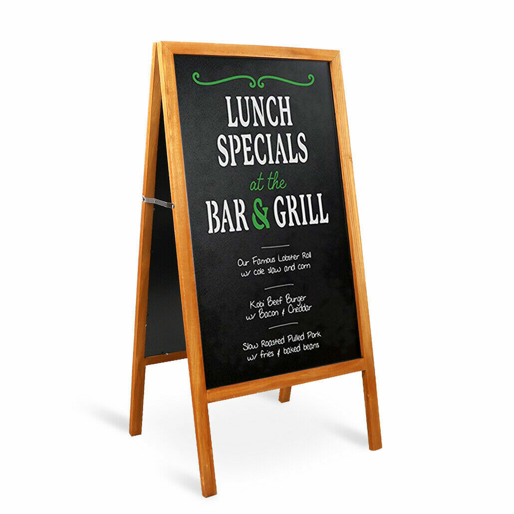Sidewalk Chalkboard Large Tall Professional Magnetic Surface 2-Sided Sign Menu