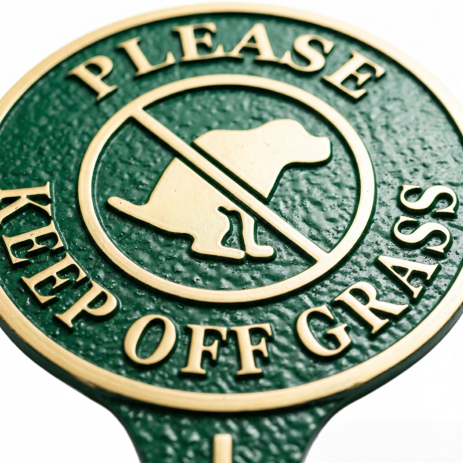 Keep Off Grass Yard Sign – Green Metal Lawn Decor, Dog Silhouette, Heavy-Duty 11