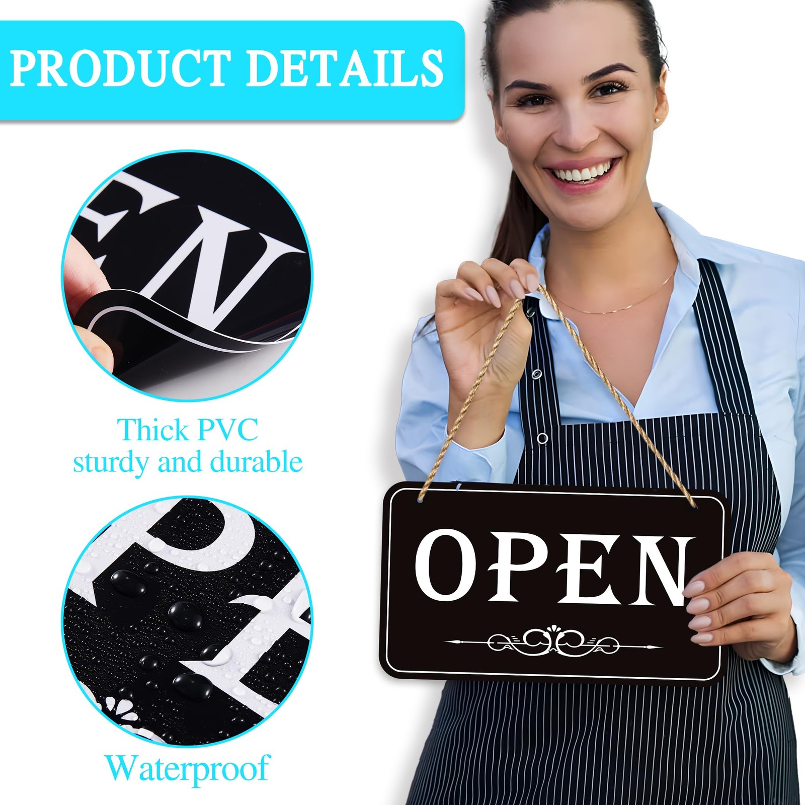 Open Closed Signs for Business, 12×6.7 Waterproof Double Sided Come In or Clo…