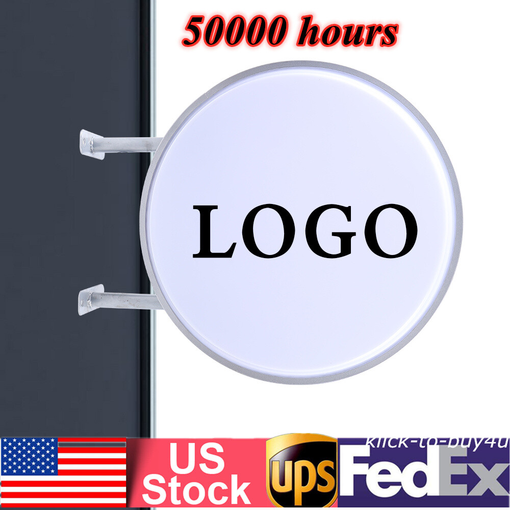 20″ LED Double Sided Round Light Box Outdoor Sign Advertising Projecting Light