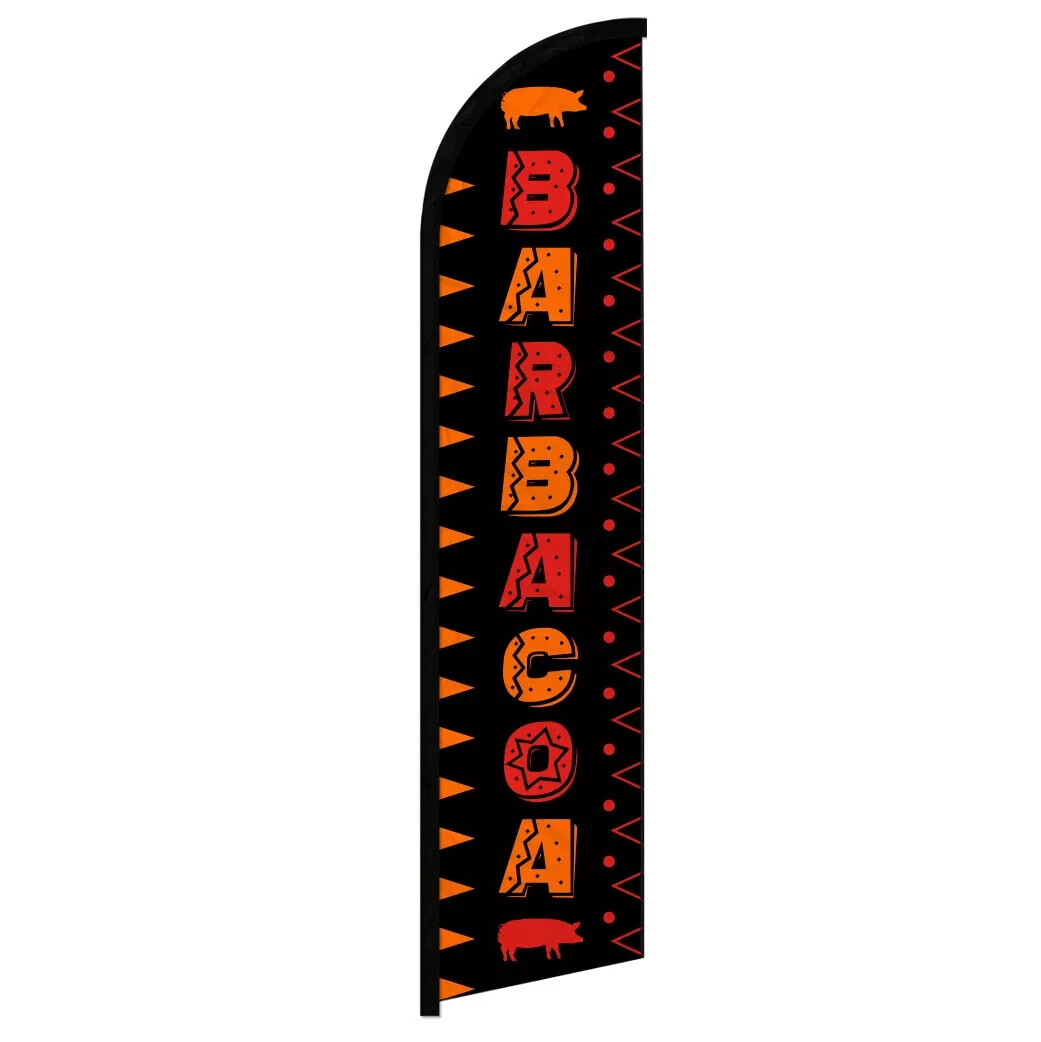 Food Hot Dogs BBQ Tacos Variations Windless Full Sleeve Advertising Banner Flags