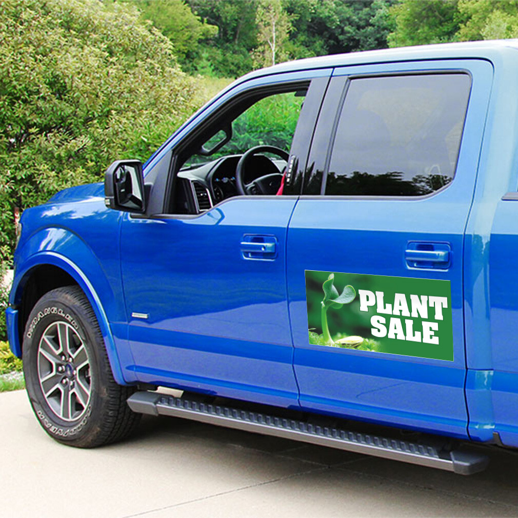 Car Magnet Set of 2 Plant Sale Business B Car Advertising Industrial Sign