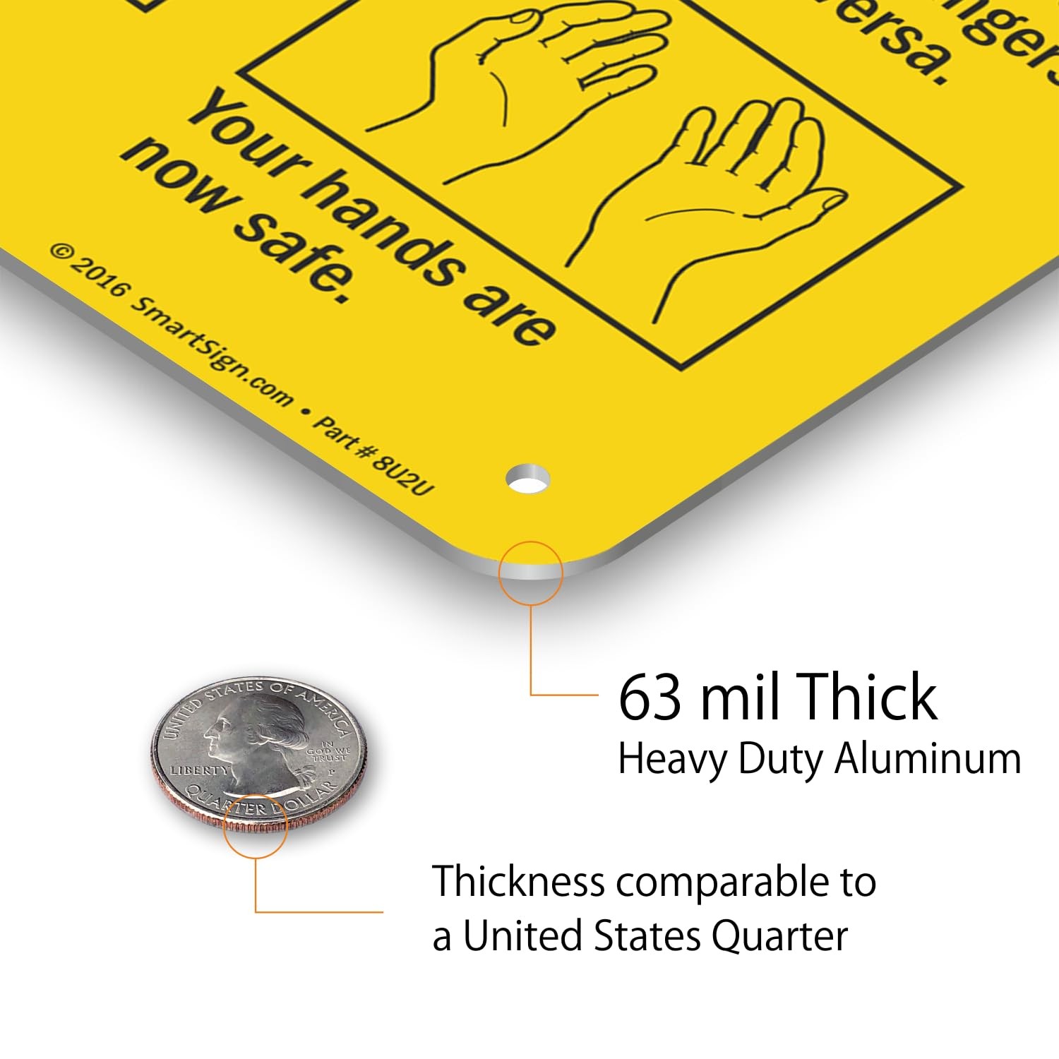 12×18 Inch Effective Hand Washing Metal Sign, Instructions Rustproof Aluminum