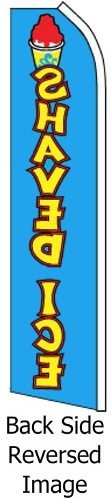 SHAVED ICE FLUTTER FLAG Food Concession Advertising Sign Feather Swooper Banner