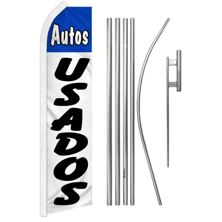 Used Cars Auto Dealerships Variations Swooper Advertising Banner Flag Pole Kits